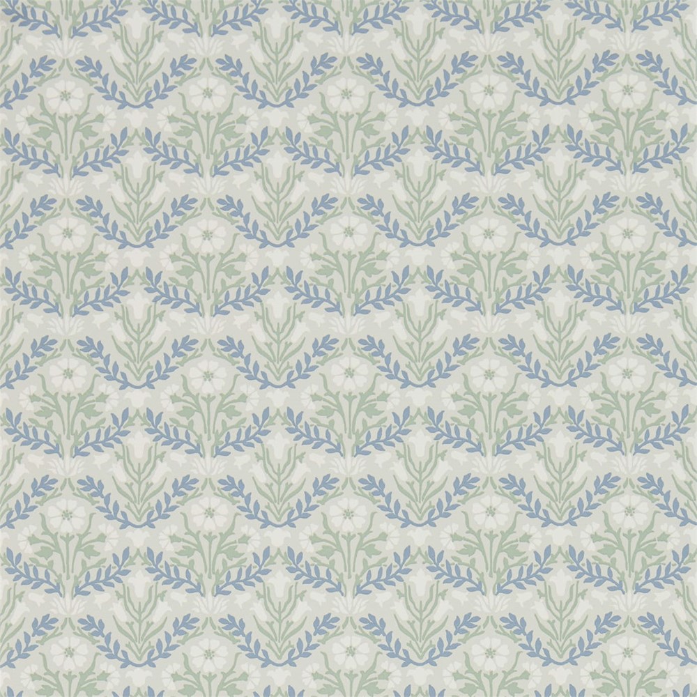 Morris Bellflowers 216435 by Morris & Co in Grey Fennel White